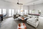 Walk-out basement family room water views